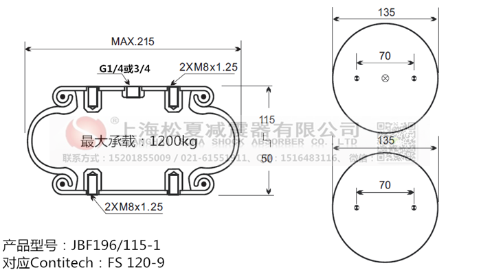 JBF196/115-1橡膠<a href='http://www.iiidddccc.cn/' target='_blank'><u>空氣彈簧</u></a>
